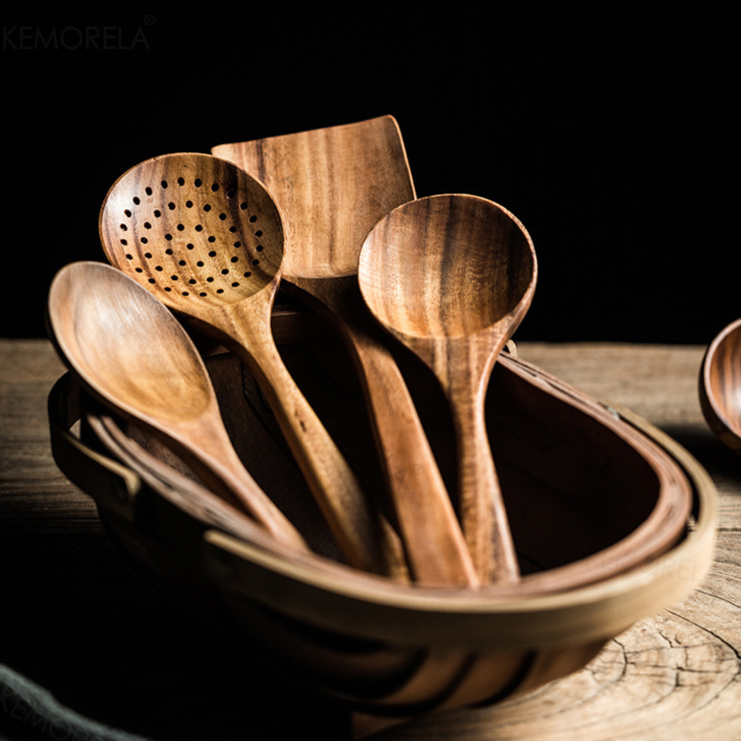 Teak Houten keukengerei Set