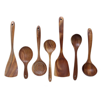 Teak Houten keukengerei Set