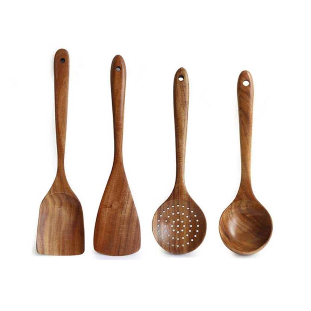 Teak Houten keukengerei Set