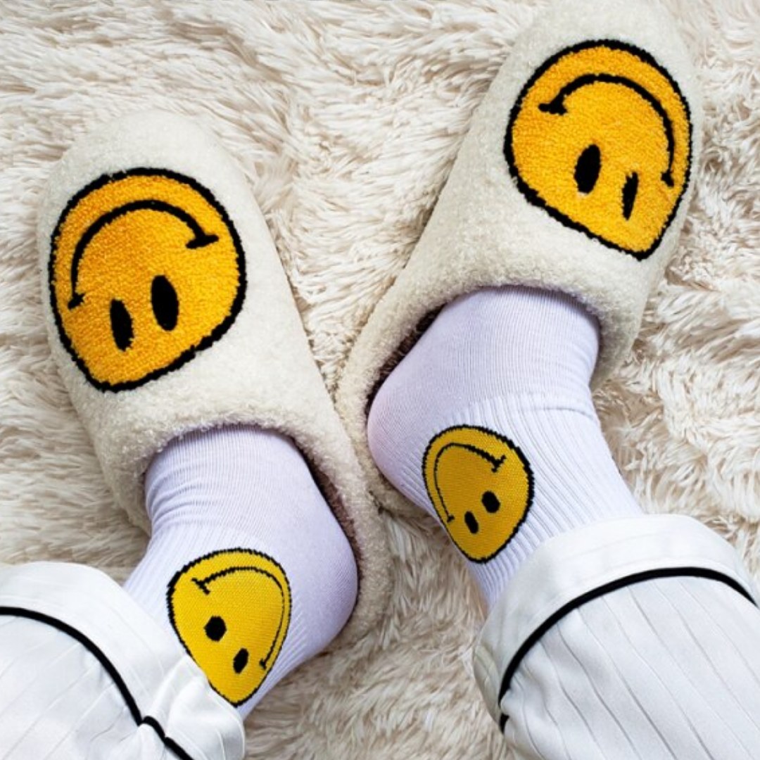 Smiley Pantoffel | Alsof je op wolken loopt